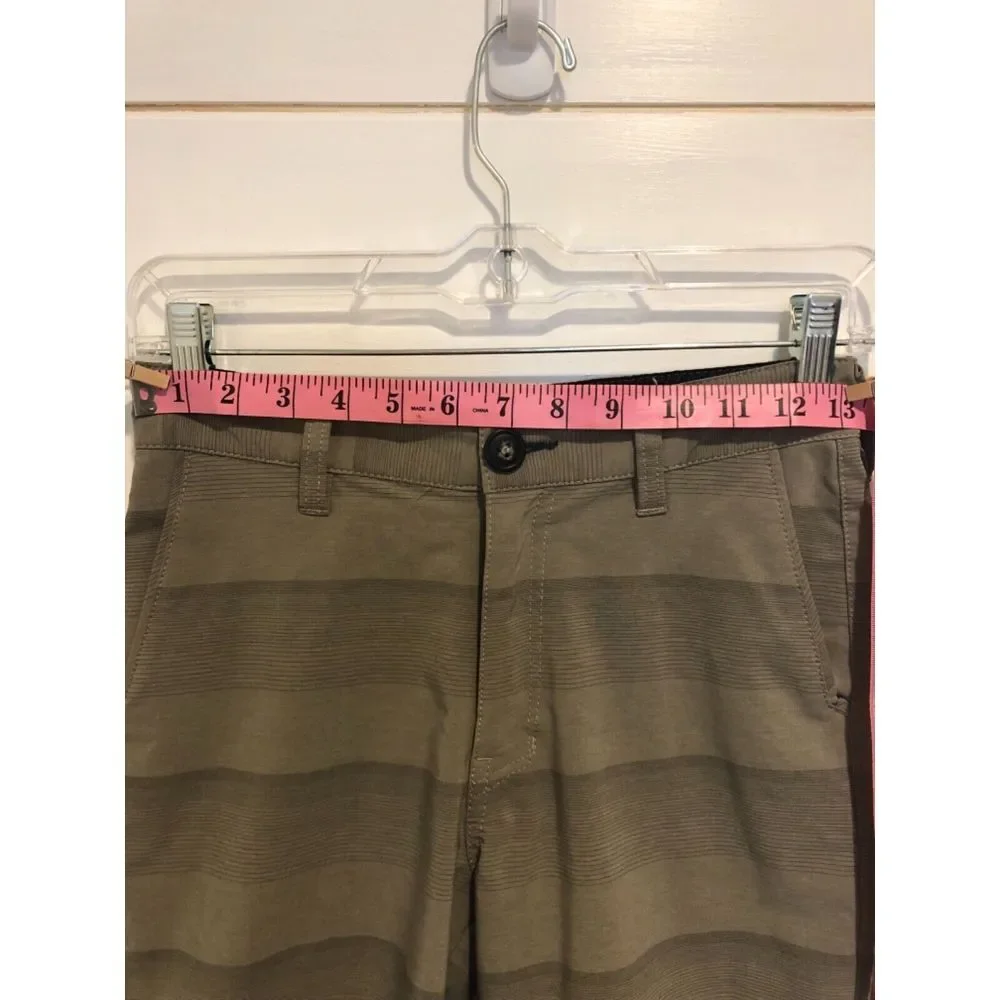 MENS‎ BILLABONG TAN KHAKI STRIPE HYBRID SHORTS SZ 25 SUBMERSIBLES BOARD SHORTS